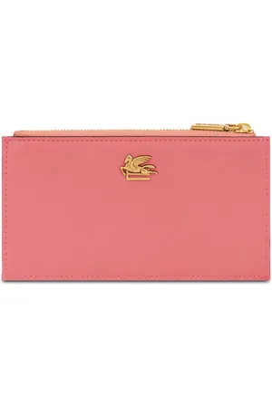 Etro Porte-cartes en cuir à plaque logo