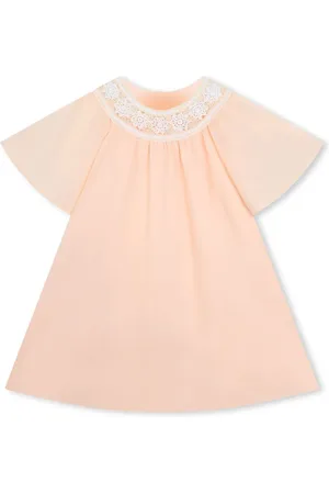 Chloé Robe en coton à design brodé