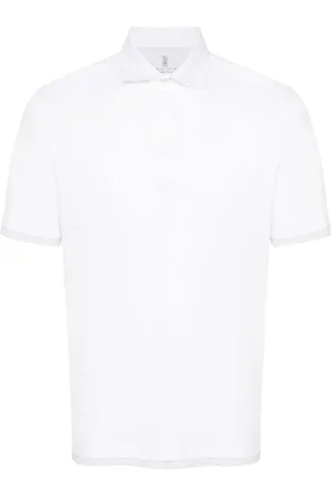 Brunello Cucinelli Polo en coton à bords contrastants