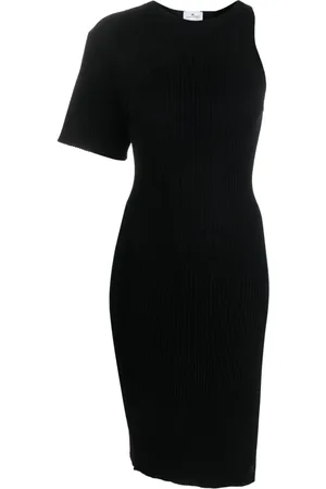 Courrèges Robe mi-longue à ourlet asymétrique
