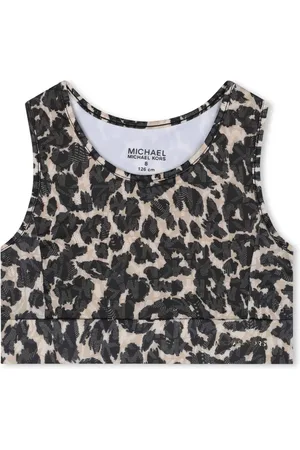 Michael Kors Débardeur crop à imprimé léopard