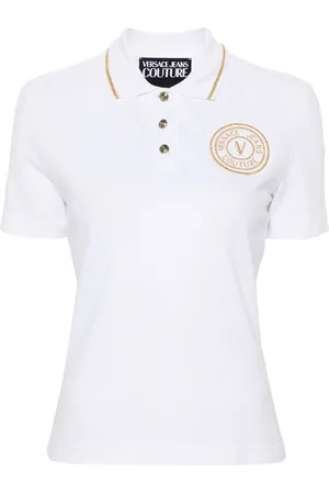 VERSACE Polo à logo brodé