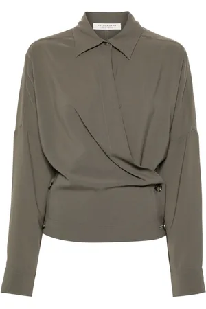 Serafini Blouse à design cache-cœur