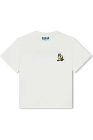 Kenzo T-shirt en coton à appliqué tigre