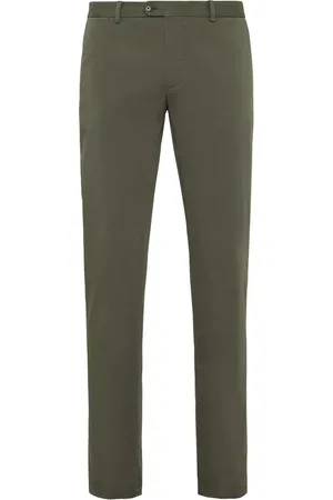 Philipp Plein Pantalon chino en coton mélangé à coupe slim