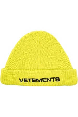 Vetements Bonnet en laine mérinos à logo brodé