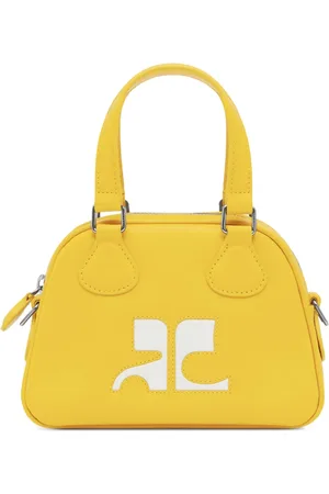 Courrèges Mini sac à main Bowling en cuir