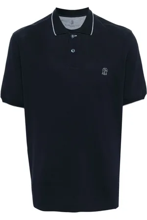 Brunello Cucinelli Polo en coton à logo brodé