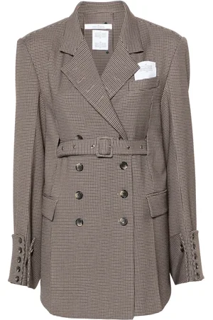 Rokh Blazer croisé à motif pied-de-poule