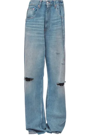 Maison Margiela Jean évasé à design plissé