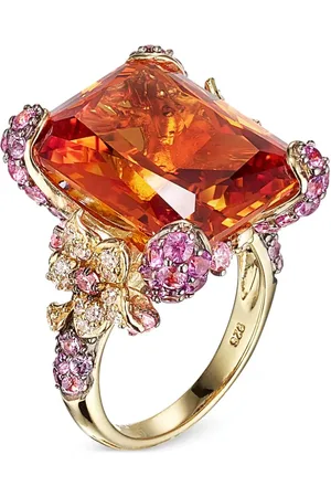 Anabela Chan Bague Imperial Cinderella en or blanc et jaune 18ct