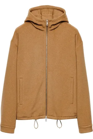 Prada Veste en poils de chameau à capuche