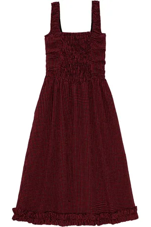 Ganni Robe mi-longue à carreaux