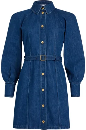 Patou Robe-chemise en jean à coupe courte