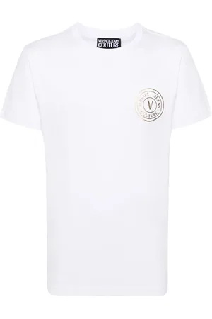 VERSACE T-shirt en coton à logo floqué