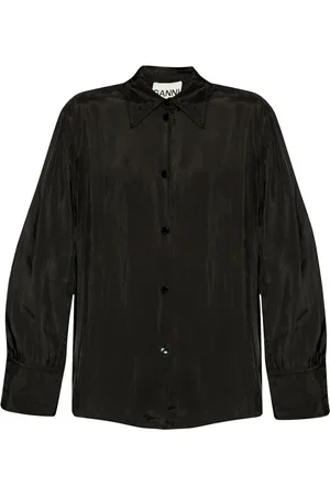 Ganni Chemise unie à manches longues