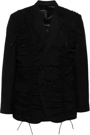 Simone Rocha Blazer froncé à boutonnière croisée