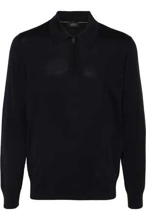 BRIONI Polo en laine à fermeture zippée