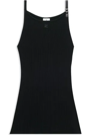 Courrèges Robe courte à logo appliqué