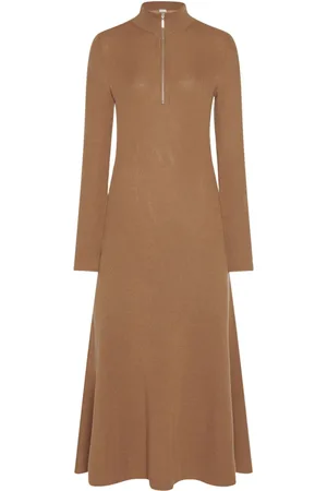 ROSETTA GETTY Robe en maille nervurée à fermeture zippée