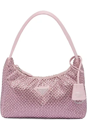 Prada Mini sac à main Re-Edition 2000 à ornements en cristal