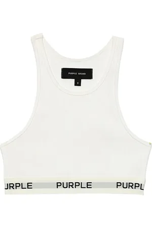 Purple Brand Haut crop à bande logo
