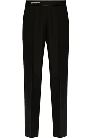 Casablanca Pantalon en laine vierge à plis marqués