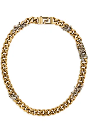 VERSACE Collier Barocco Leaf en chaîne