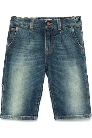 Dolce & Gabbana Short en jean à patch logo