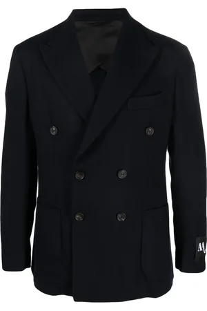 DoppiaA Blazer en laine mélangée à boutonnière croisée