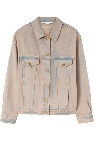 Palm Angels Veste en jean à effet délavé