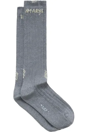 Marni Chaussettes à logo en jacquard
