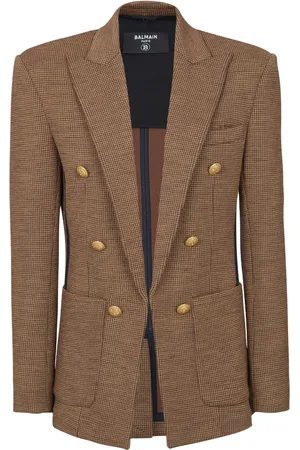 Balmain Blazer à motif pied-de-poule