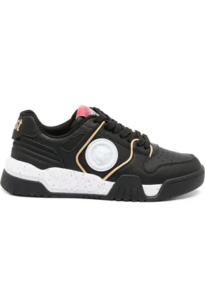 Roberto Cavalli Baskets en cuir motif Tiger Head