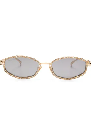 Gucci Lunettes de soleil à monture ovale