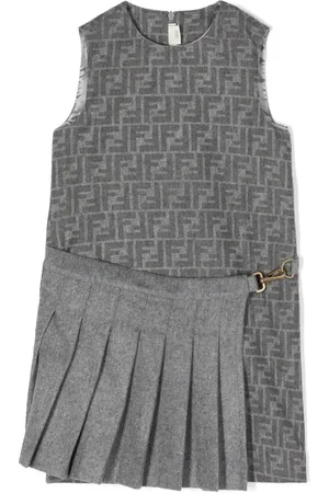 Fendi Robe superposée à motif monogrammé