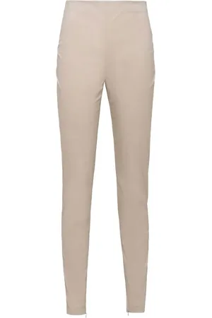 Prada Pantalon en popeline à taille haute