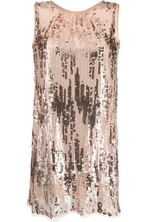 TALBOT RUNHOF Robe courte sans manches à sequins