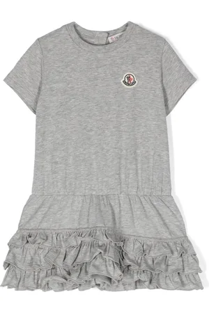Moncler Robe en coton à patch logo
