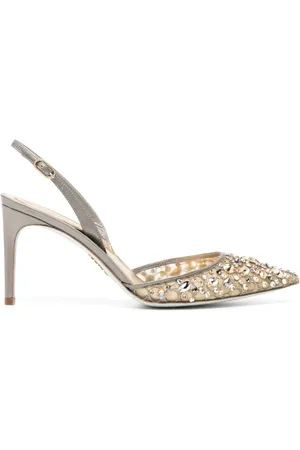 RENE CAOVILLA Sandales en cuir à ornements en cristal 80 mm