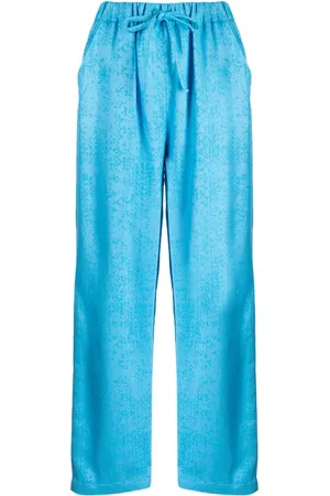 Bambah Pantalon Torin en lin à imprimé abstrait