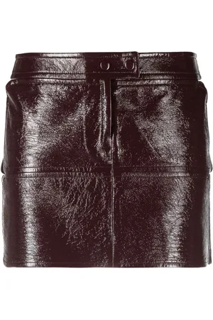 Courrèges Minijupe vernie à coupe crayon