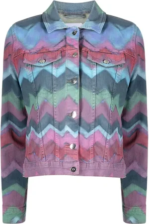Madison.Maison Veste en jean à motif zigzag