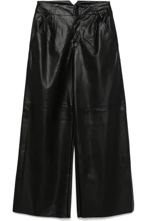 DKNY Pantalon ample en cuir artificiel