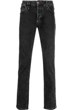 Philipp Plein Jean Iconic Plein à coupe droite