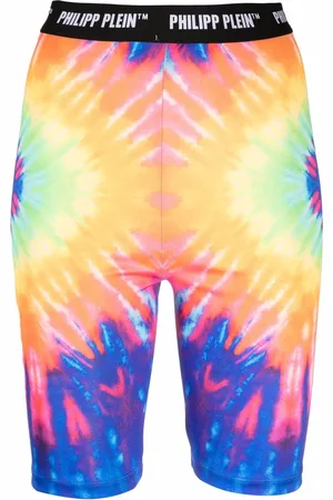 Philipp Plein Short de cyclisme à imprimé tie-dye