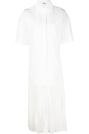 GOEN.J Robe superposée à dentelle plissée