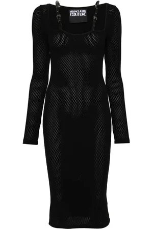 VERSACE Robe mi-longue à boucle baroque