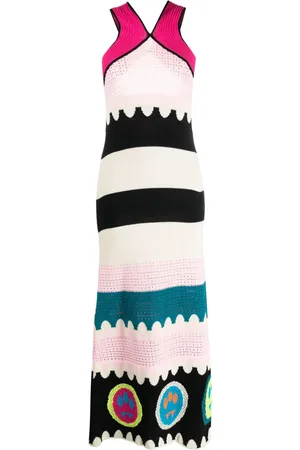 BARROW Robe longue en maille à logo en jacquard