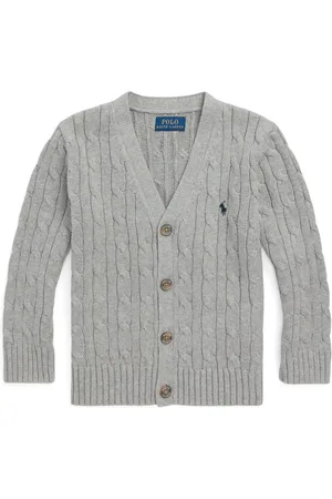Ralph Lauren Cardigan rayé à logo brodé